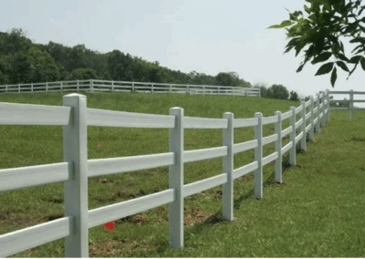3 rail vinyl horse fence